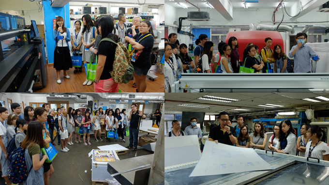 e-print職員詳細向同學講解印刷流程，以及各種印刷和噴畫機器