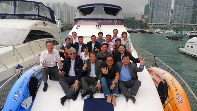 Group photo on the yacht