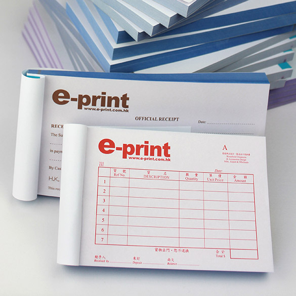 NCR單簿每層不同顏色易於區分，常用作發票、交易記錄、發票、出入貨報表、收據、Invoice、收據簿或過單薄，適合各行各業。