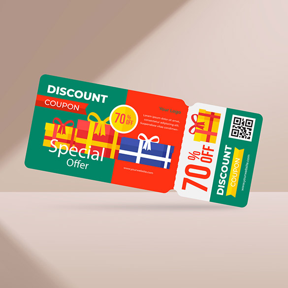 Variable Data Color Coupons / Tickets-Templete3