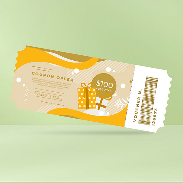 Variable Data Color Coupons / Tickets-Templete5