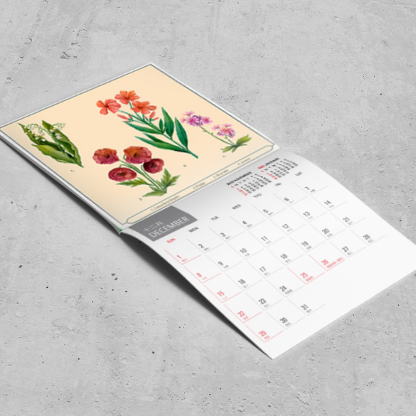 細小的月曆，適合作禮品之用