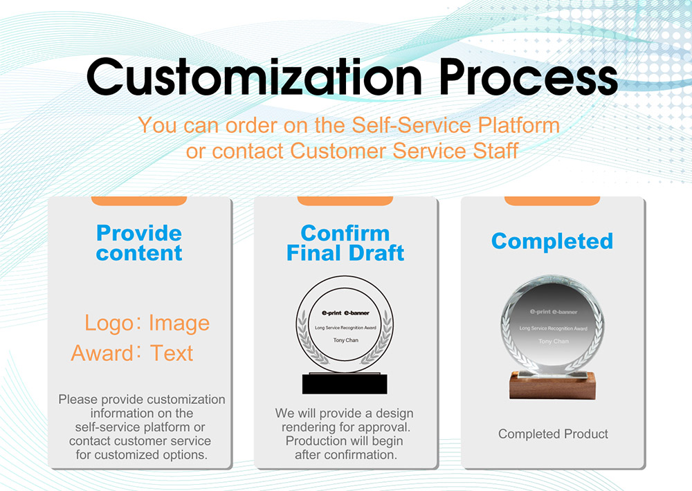 Crystal Trophy Customization Process