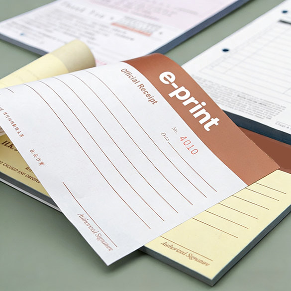 NCR Receipt Bookletsrefers to a paper that has been treated to produce instant copies of the original. 