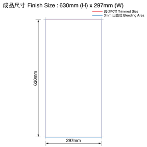 長型刊物 630x297mm