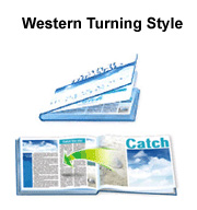 Turning Style of Book - Landscape Orientated - Western Turning Style