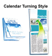 Turning Style of Book - Landscape Orientated - Calendar Turning Style
