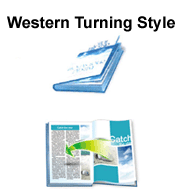 Turning Style of Book - Upright Orientated - Western Turning Style