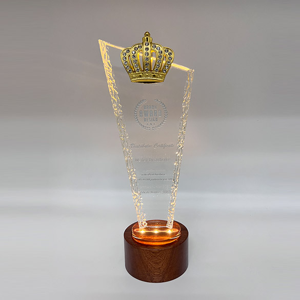 Wooden Crystal Trophy