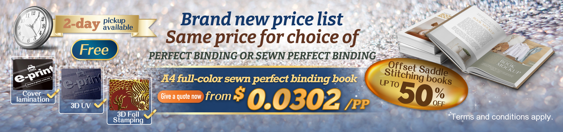 Saddle Stitching Booklet, Sewn / Perfect Binding Booklet Up to 50% off